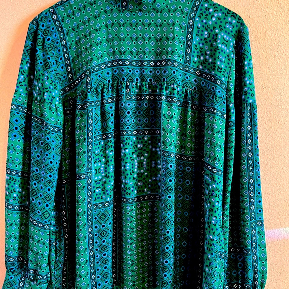 Loft blue and green Blouse